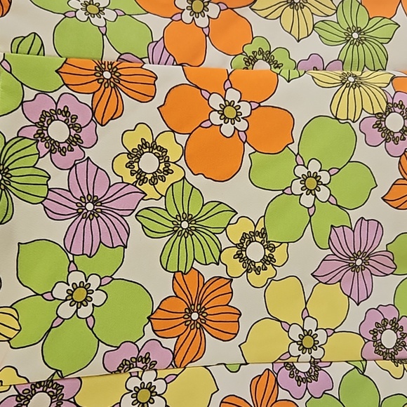 Zara Floral Mini Dress - Green, Orange, Purple - Picture 2 of 8